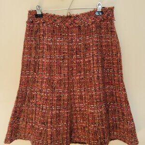 Lida Baday | Wool Blend Barbie Academia Flare Skirt | Size 8